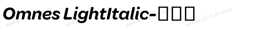 Omnes LightItalic字体转换